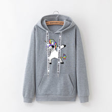 Load image into Gallery viewer, 2019 winter new Harajuku women hoodies Pop print Unicorn casual loose sweatshirt women's coat jumper hooded warm plus velvet top