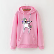Load image into Gallery viewer, 2019 winter new Harajuku women hoodies Pop print Unicorn casual loose sweatshirt women's coat jumper hooded warm plus velvet top