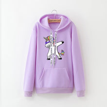 Load image into Gallery viewer, 2019 winter new Harajuku women hoodies Pop print Unicorn casual loose sweatshirt women's coat jumper hooded warm plus velvet top