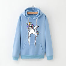 Load image into Gallery viewer, 2019 winter new Harajuku women hoodies Pop print Unicorn casual loose sweatshirt women's coat jumper hooded warm plus velvet top