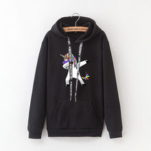Load image into Gallery viewer, 2019 winter new Harajuku women hoodies Pop print Unicorn casual loose sweatshirt women's coat jumper hooded warm plus velvet top