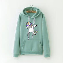 Load image into Gallery viewer, 2019 winter new Harajuku women hoodies Pop print Unicorn casual loose sweatshirt women's coat jumper hooded warm plus velvet top