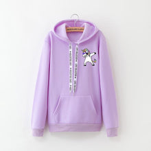 Load image into Gallery viewer, 2019 winter new Harajuku women hoodies Pop print Unicorn casual loose sweatshirt women's coat jumper hooded warm plus velvet top