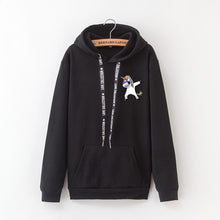 Load image into Gallery viewer, 2019 winter new Harajuku women hoodies Pop print Unicorn casual loose sweatshirt women's coat jumper hooded warm plus velvet top