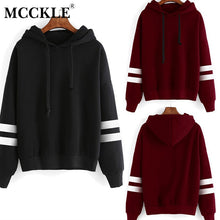 Load image into Gallery viewer, Autumn Striped Hooded Women's Sweatshirt Long Sleeve Hoodies Plus Size 5XL Black White Womens Hoody Pullover 2019 Sweatshirts