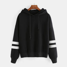 Load image into Gallery viewer, Autumn Striped Hooded Women's Sweatshirt Long Sleeve Hoodies Plus Size 5XL Black White Womens Hoody Pullover 2019 Sweatshirts