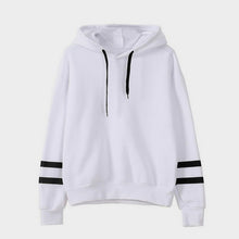 Load image into Gallery viewer, Autumn Striped Hooded Women's Sweatshirt Long Sleeve Hoodies Plus Size 5XL Black White Womens Hoody Pullover 2019 Sweatshirts