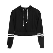 Load image into Gallery viewer, FRDUN TOMMY Women's kpop sweatshirt girls sudadera mujer cropped Hoodies women Crop Pullover Top sexy crop top moletom feminino