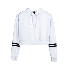 Load image into Gallery viewer, FRDUN TOMMY Women's kpop sweatshirt girls sudadera mujer cropped Hoodies women Crop Pullover Top sexy crop top moletom feminino