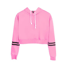 Load image into Gallery viewer, FRDUN TOMMY Women's kpop sweatshirt girls sudadera mujer cropped Hoodies women Crop Pullover Top sexy crop top moletom feminino