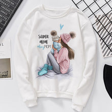 Load image into Gallery viewer, Autumn 2019 Mother's Day Women's Sweatshirt Harajuku Kawaii Super Mom Hoodie Casual Comfortable Vogue Aesthetic Lovely Hoodies