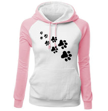 Load image into Gallery viewer, 2018 Autumn Winter Fleece Women's Sportswear Harajuku Print CAT PAWS Cartoon Kawaii K-pop Clothing Streetwear Hoodies Sweatshirt