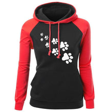 Load image into Gallery viewer, 2018 Autumn Winter Fleece Women's Sportswear Harajuku Print CAT PAWS Cartoon Kawaii K-pop Clothing Streetwear Hoodies Sweatshirt