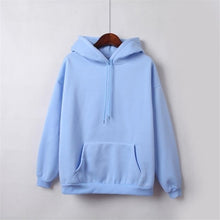 Load image into Gallery viewer, 2019 New Social Harajuku Hoodies For Girls Solid Color Hooded Tops Women's Sweatshirt Long-sleeved Winter Velvet Thickening Coat