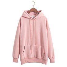 Load image into Gallery viewer, Fleece Sweatshirts Women Pink Women's Gown With A Hood Hoodies Ladies Long Sleeve Casual Hooded Pullover Clothes Sweatshirt