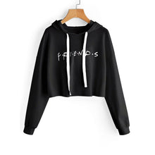 Load image into Gallery viewer, Manubeau 2018 New Friends Letter Printing Hoodies Sweatshirts Harajuku Crew Neck Sweats Feminina Short Autumn Women's Clothing
