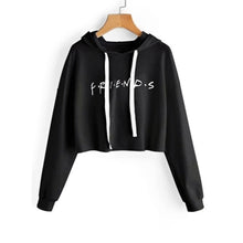 Load image into Gallery viewer, Manubeau 2018 New Friends Letter Printing Hoodies Sweatshirts Harajuku Crew Neck Sweats Feminina Short Autumn Women's Clothing