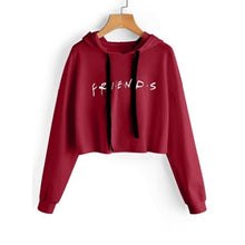 Load image into Gallery viewer, Manubeau 2018 New Friends Letter Printing Hoodies Sweatshirts Harajuku Crew Neck Sweats Feminina Short Autumn Women's Clothing