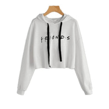 Load image into Gallery viewer, Manubeau 2018 New Friends Letter Printing Hoodies Sweatshirts Harajuku Crew Neck Sweats Feminina Short Autumn Women's Clothing