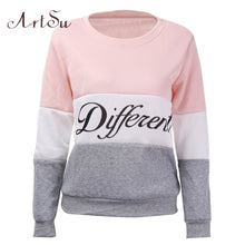 Load image into Gallery viewer, ArtSu 2019 Autumn and winter women fleeve hoodies printed letters Different women's casual sweatshirt hoody sudaderas EPHO80027