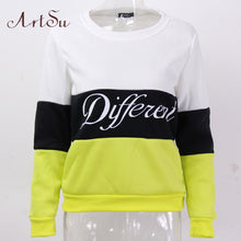 Load image into Gallery viewer, ArtSu 2019 Autumn and winter women fleeve hoodies printed letters Different women's casual sweatshirt hoody sudaderas EPHO80027
