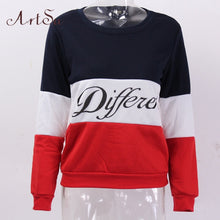 Load image into Gallery viewer, ArtSu 2019 Autumn and winter women fleeve hoodies printed letters Different women's casual sweatshirt hoody sudaderas EPHO80027